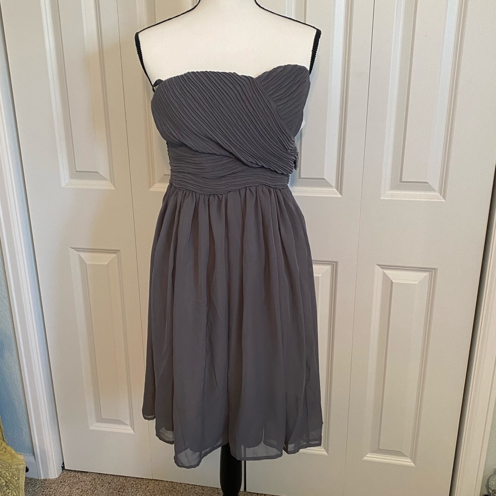 NWT strapless gray dress